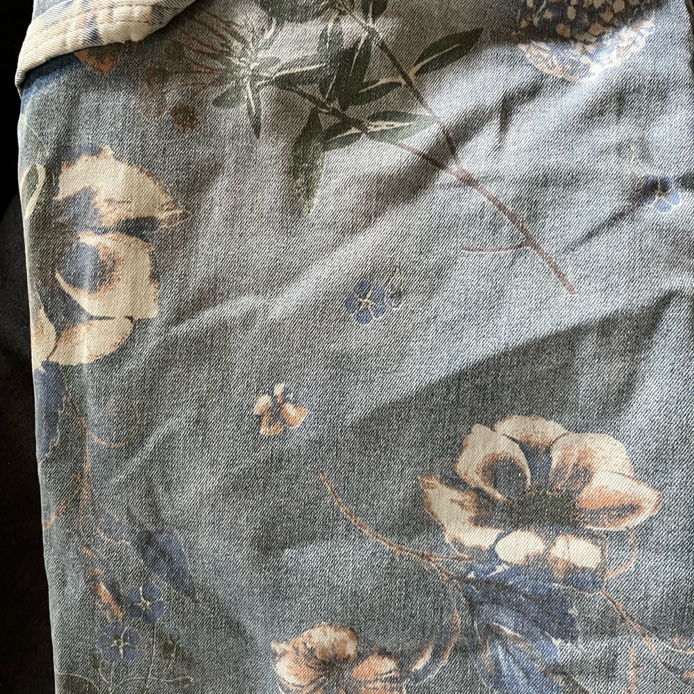 Flamingals 2x Floral Straight-Leg Jeans in Light Blue - Picture 4 of 7